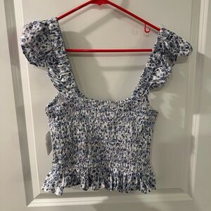 NWT Altard State Blue Floral Tank